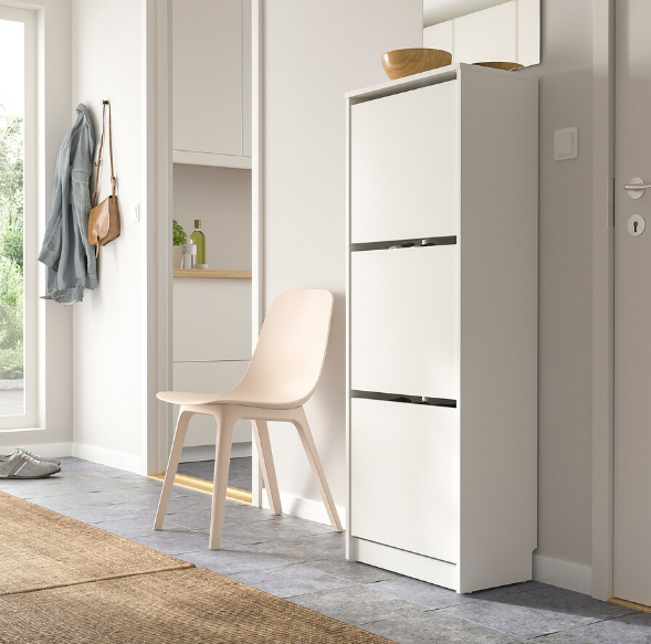 TỦ GIẦY 3 NGĂN BISSA IKEA - TRẮNG 49x28x135 cm