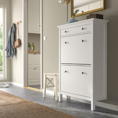 TỦ GIÀY 2 NGĂN HEMNES IKEA - TRẮNG 89x30x127 cm