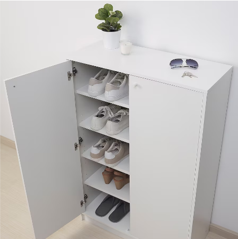 TỦ GIÀY KLEPPSTAD IKEA - TRẮNG 80x35x117 cm