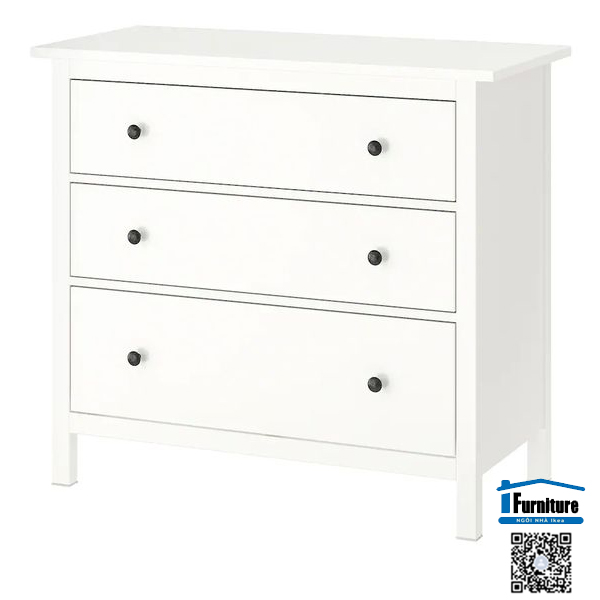 TỦ 3 NGĂN KÉO HEMNES IKEA - TRẮNG