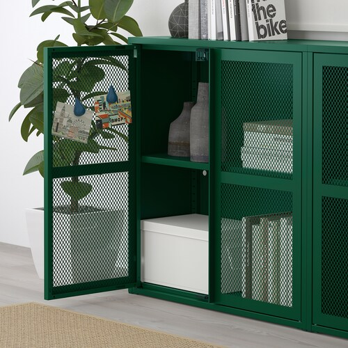 TỦ CÓ CỬA LƯỚI IVAR IKEA - XANH LÁ 80x83 cm