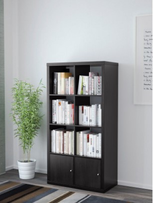 TỦ KỆ KALLAX IKEA - ĐEN NÂU 77x147 cm