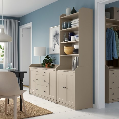 TỦ KỆ LƯU TRỮ HAUGA IKEA - BE 210x46x199 cm