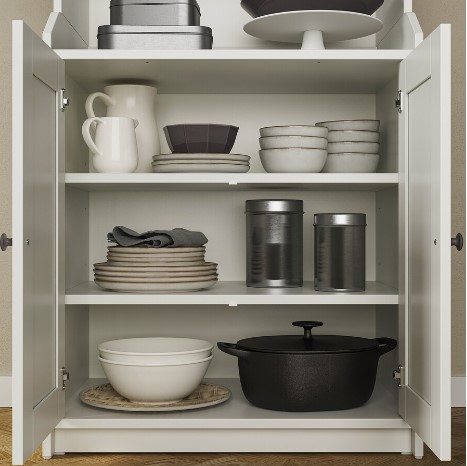 TỦ KỆ LƯU TRỮ HAUGA IKEA - TRẮNG 210x46x199 cm