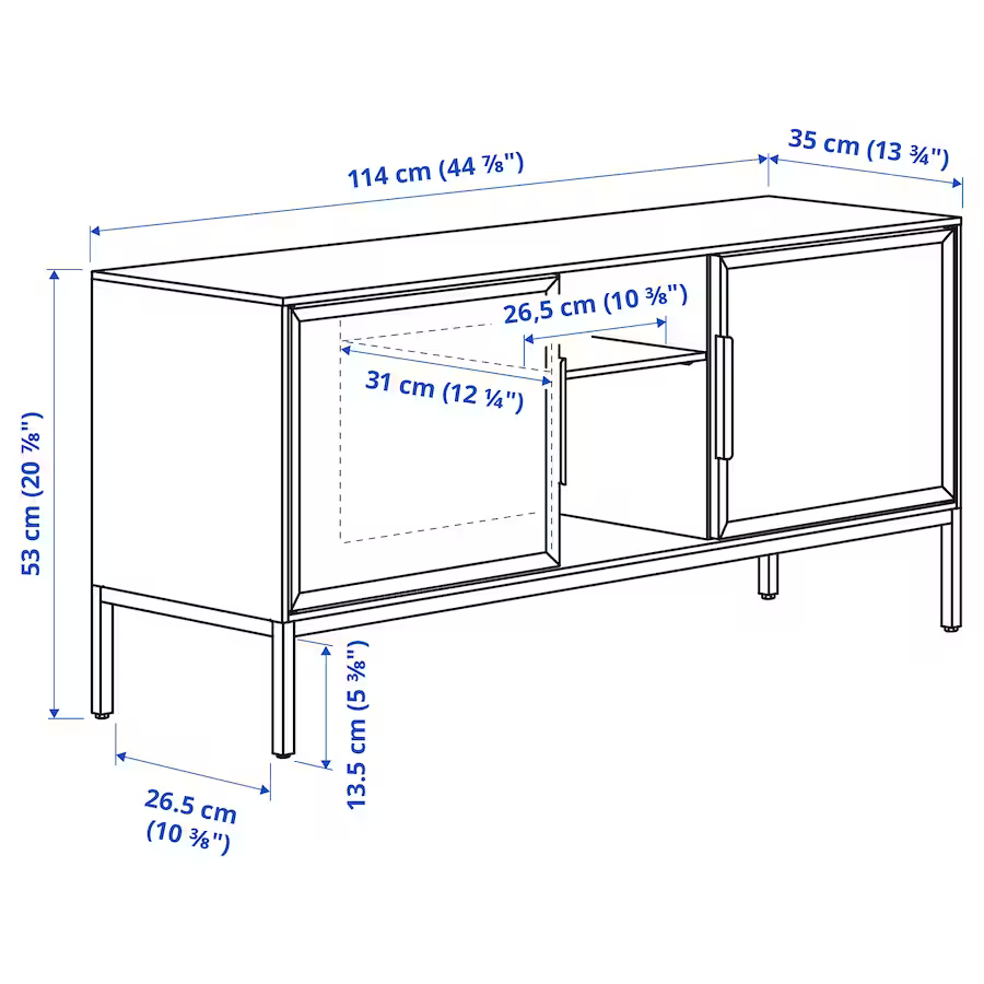 TỦ KỆ TI VI TULLSTORP IKEA - BE 114x35x53 cm