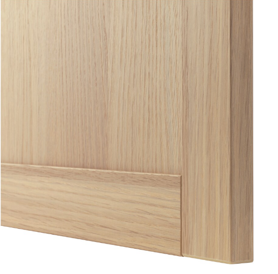 TỦ LƯU TRỮ KẾT HỢP BESTÅ IKEA - MÀU SỒI/KÍNH TRONG 120x42x213 cm