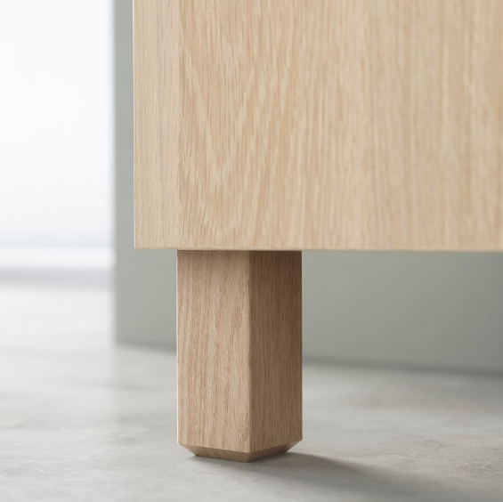 TỦ LƯU TRỮ KẾT HỢP BESTÅ IKEA - MÀU SỒI/KÍNH TRONG 120x42x213 cm