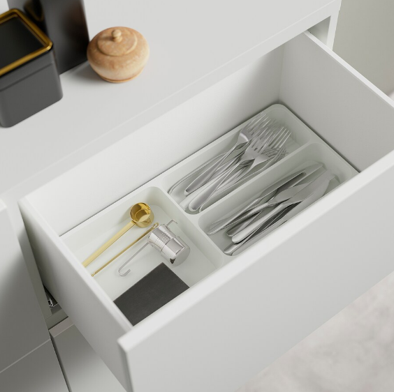 TỦ LƯU TRỮ KẾT HỢP BESTÅ IKEA - TRẮNG/XÁM NHẠT 120x42x213 cm