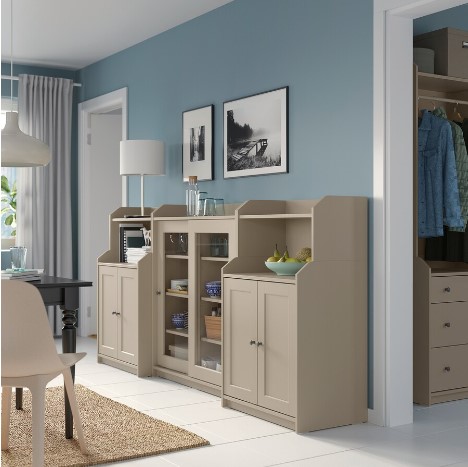 TỦ KẾT HỢP LƯU TRỮ HAUGA IKEA - BE 244x46x116 cm