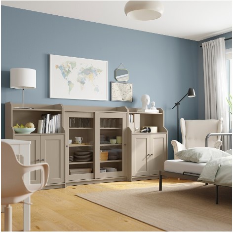 TỦ KẾT HỢP LƯU TRỮ HAUGA IKEA - BE 244x46x116 cm