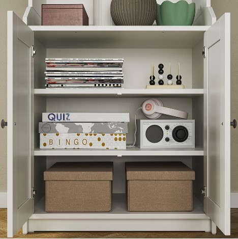 TỦ KẾT HỢP LƯU TRỮ HAUGA IKEA - TRẮNG 244x46x116 cm