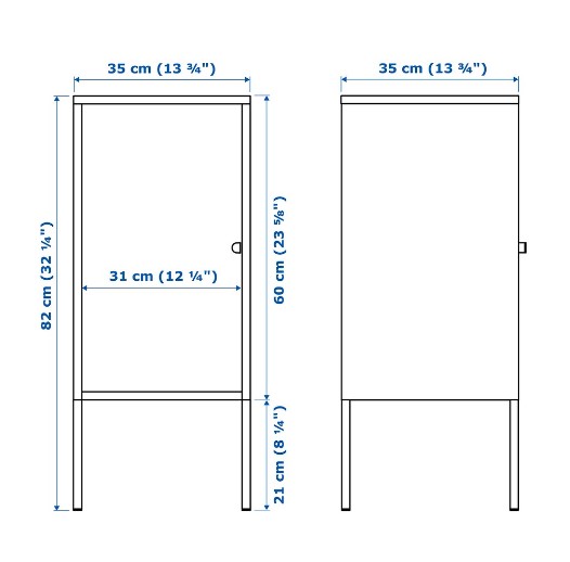 TỦ KIM LOẠI ĐỨNG LIXHULT IKEA - ĐEN 35x60 cm