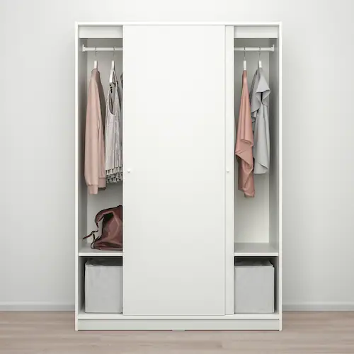 TỦ QUẦN ÁO 2 CÁNH TRƯỢT KLEPPSTAD IKEA - TRẮNG 117x176 cm