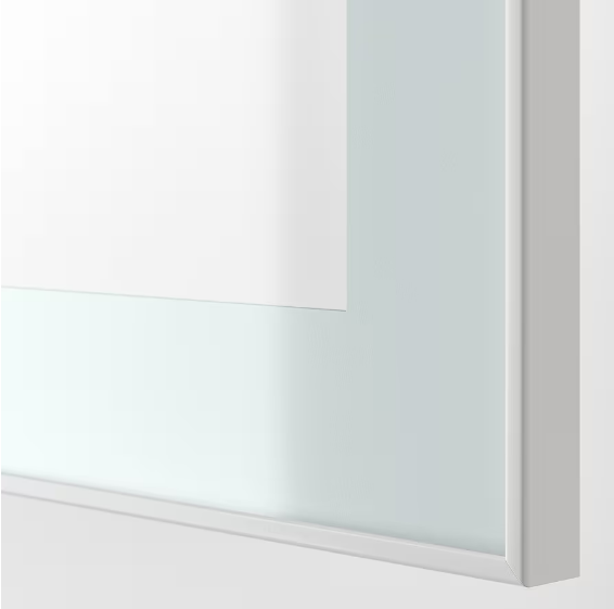 TỦ LƯU TRỮ CÓ CỬA KÍNH BESTÅ IKEA - MÀU SỒI / TRẮNG 180x42x74 cm