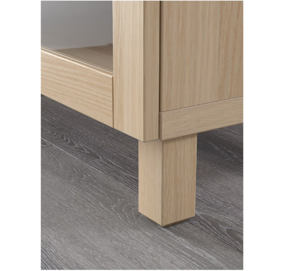 TỦ LƯU TRỮ CÓ CỬA KÍNH BESTÅ IKEA - MÀU SỒI 180x42x74 cm