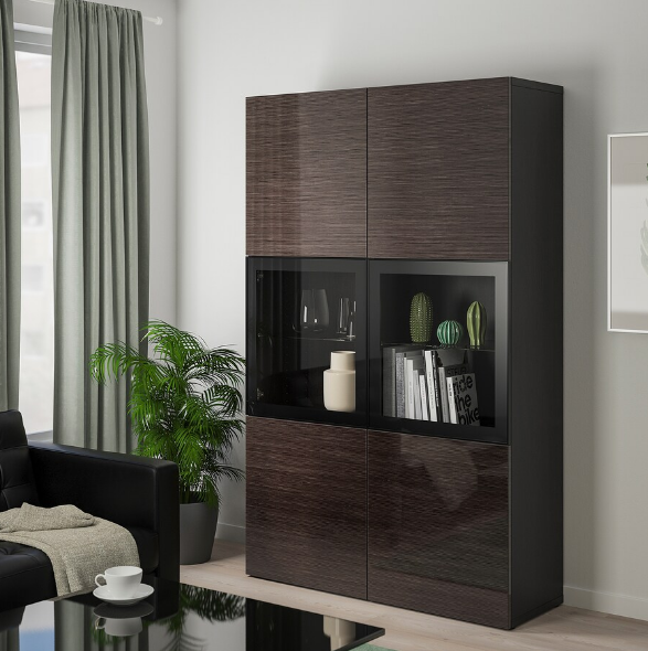 TỦ LƯU TRỮ CÓ CỬA BESTÅ IKEA - NÂU 120x42x193 cm