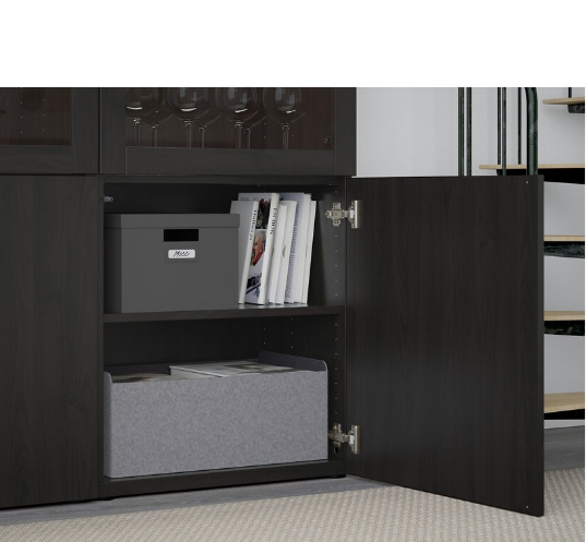 TỦ LƯU TRỮ CÓ CỬA BESTÅ IKEA - NÂU ĐEN 120x42x193 cm