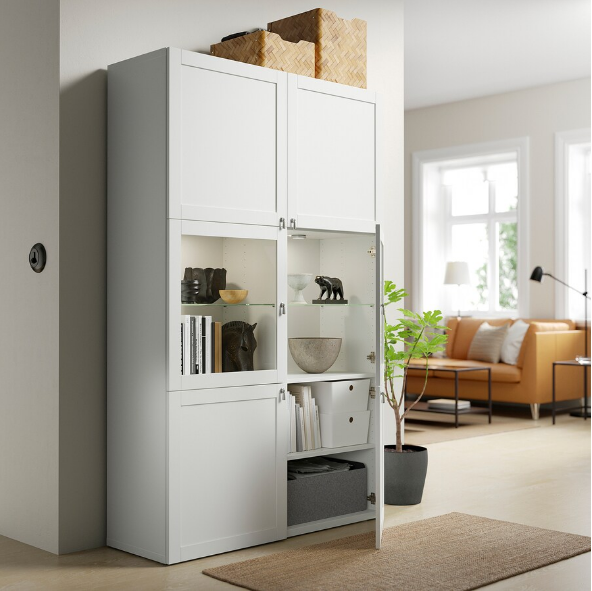 TỦ LƯU TRỮ CÓ CỬA BESTÅ IKEA - TRẮNG 120x42x193 cm