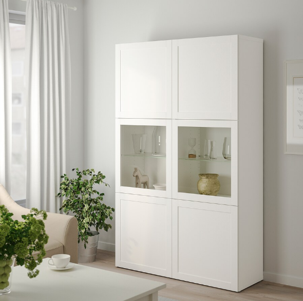 TỦ LƯU TRỮ CÓ CỬA BESTÅ IKEA - TRẮNG 120x42x193 cm