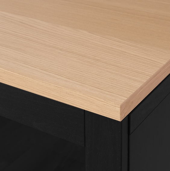 TỦ LƯU TRỮ CÓ CỬA BESTÅ IKEA -  NÂU ĐEN SỒI 180x42x114 cm