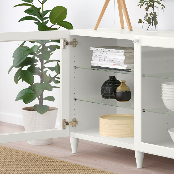 TỦ LƯU TRỮ CÓ CỬA KÍNH BESTÅ IKEA - TRẮNG 180x42x74 cm