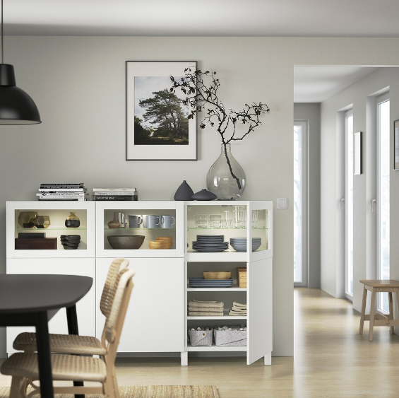 TỦ LƯU TRỮ CÓ CỬA BESTÅ IKEA - TRẮNG 180x42x112 cm