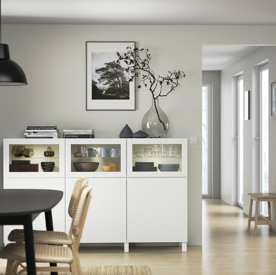 TỦ LƯU TRỮ CÓ CỬA BESTÅ IKEA - TRẮNG 180x42x112 cm