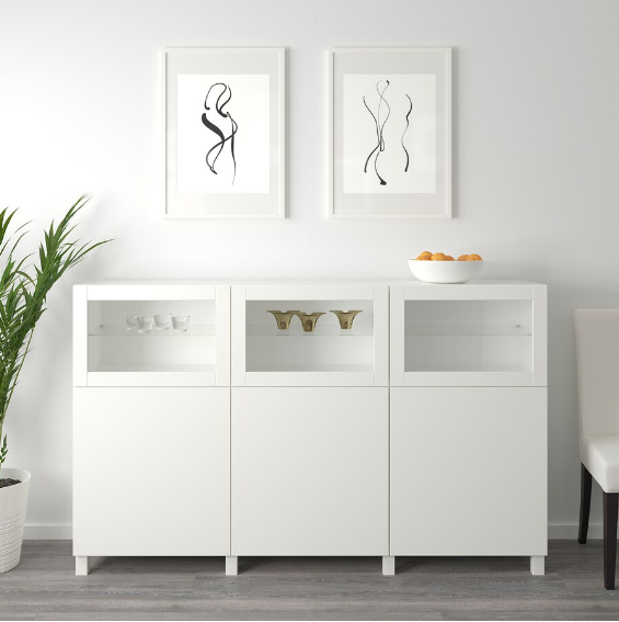 TỦ LƯU TRỮ CÓ CỬA BESTÅ IKEA - TRẮNG 180x42x112 cm