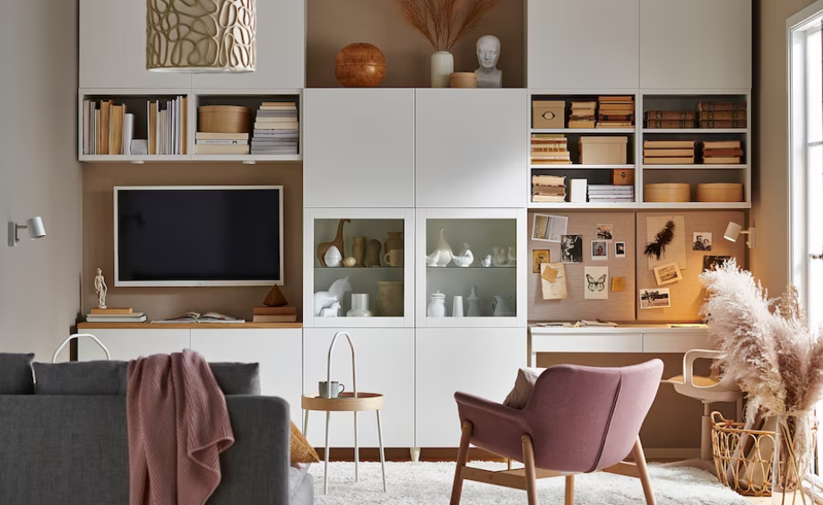 TỦ LƯU TRỮ CÓ CỬA BESTÅ IKEA - TRẮNG 120x42x193 cm