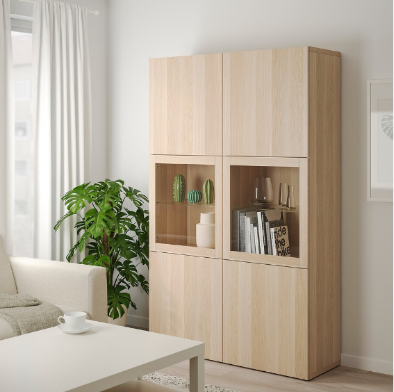 TỦ LƯU TRỮ CÓ CỬA BESTÅ IKEA - MÀU SỒI 120x42x193 cm