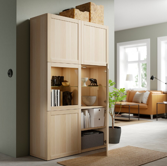 TỦ LƯU TRỮ CÓ CỬA BESTÅ IKEA - MÀU SỒI 120x42x193 cm