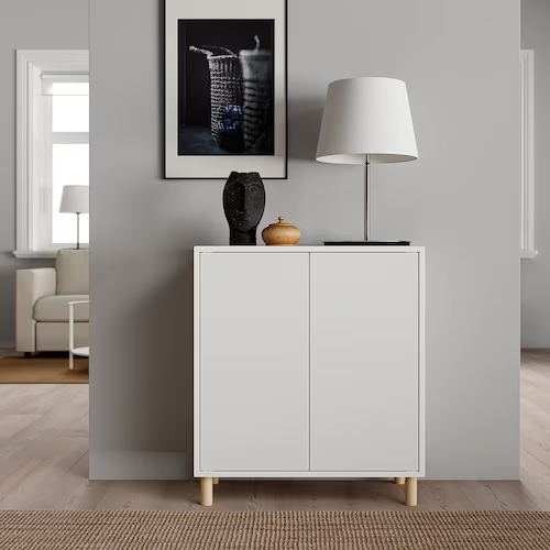 TỦ LƯU TRỮ CÓ CHÂN EKET IKEA - TRẮNG 70x35x80 cm