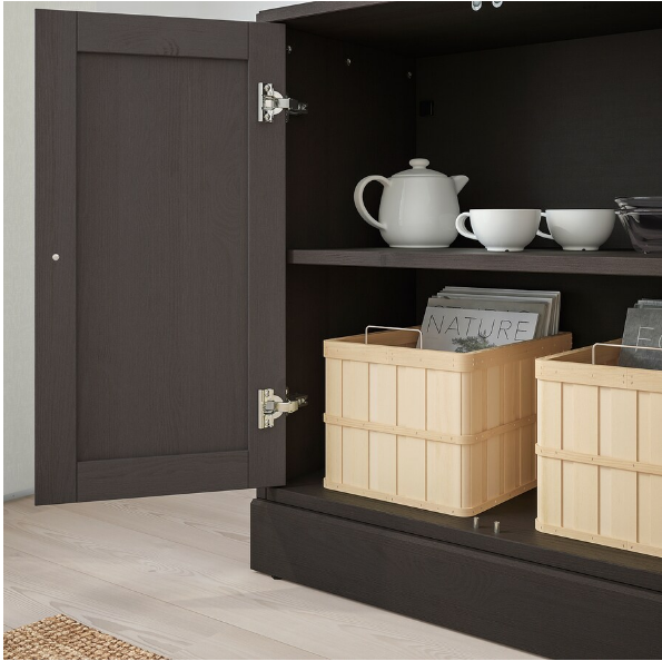 TỦ LƯU TRỮ CÓ CỬA KÍNH HAVSTA IKEA - NÂU SẪM 81x47x212 cm