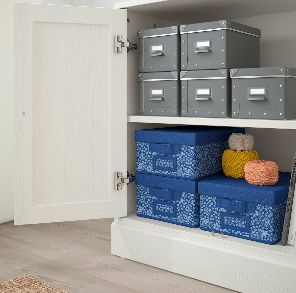TỦ KẾT HỢP CÓ CỬA KÍNH HAVSTA IKEA - TRẮNG 243x37x134 cm