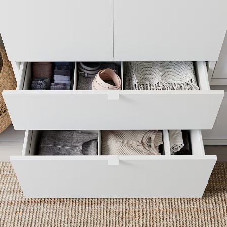 TỦ LƯU TRỮ VIHALS IKEA - TRẮNG 105x37x140 cm
