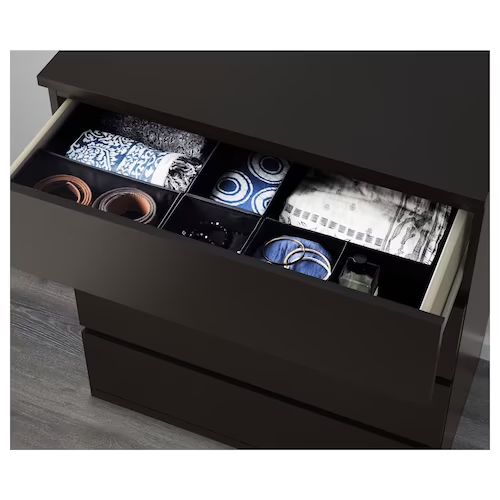 TỦ 4 NGĂN KÉO MALM IKEA - NÂU ĐEN 80x100 cm