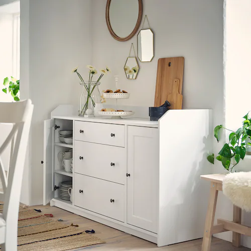 TỦ PHỤ HAUGA IKEA - TRẮNG 140x84 cm