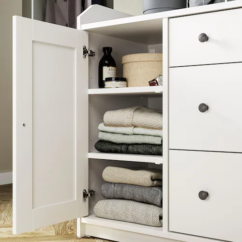 TỦ PHỤ HAUGA IKEA - TRẮNG 140x84 cm