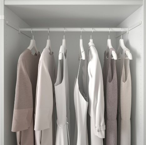 TỦ QUẦN ÁO 9 CÁNH PLATSA IKEA - TRẮNG 140x57x261cm