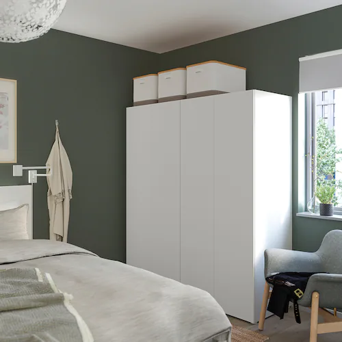 TỦ QUẦN ÁO 4 CÁNH PLATSA IKEA - TRẮNG 160x57x181 cm
