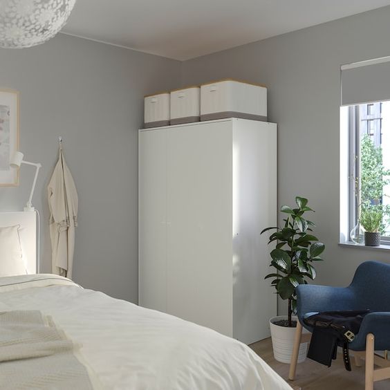 TỦ QUẦN ÁO 3 CÁNH KLEPPSTAD IKEA - TRẮNG 117x176 cm