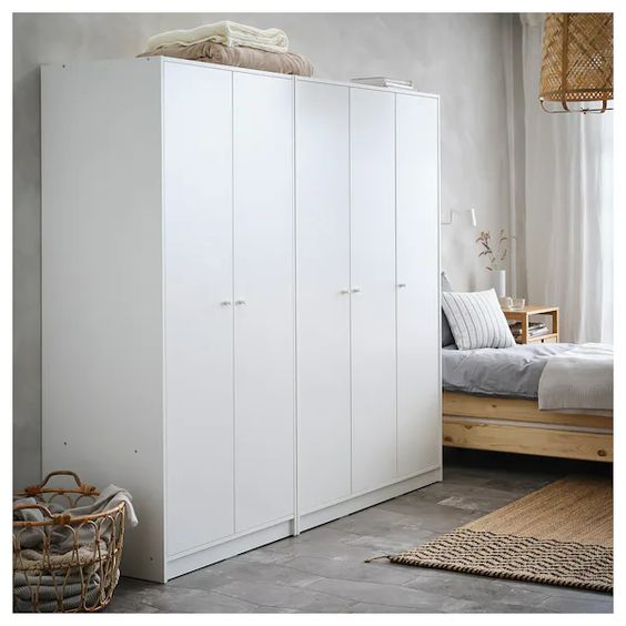 TỦ QUẦN ÁO 3 CÁNH KLEPPSTAD IKEA - TRẮNG 117x176 cm