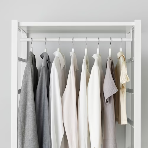 TỦ QUẦN ÁO MỞ KẾT HỢP ELVARLI IKEA - TRẮNG 84x55x216 cm