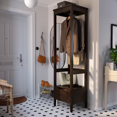 TỦ QUẦN ÁO MỞ IDANÄS IKEA - NÂU SẪM 59x211 cm