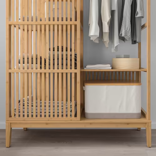 TỦ QUẦN ÁO MỞ CÁNH LÙA NORDKISA IKEA - TRẮNG 120x186 cm