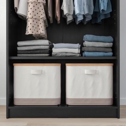 TỦ QUẦN ÁO 2 CÁNH RAKKESTAD IKEA - NÂU ĐEN 79x176 cm