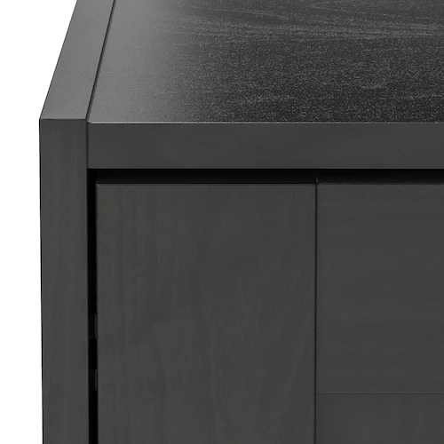 TỦ QUẦN ÁO 2 CÁNH TRƯỢT RAKKESTAD IKEA - ĐEN NÂU 117x176 cm