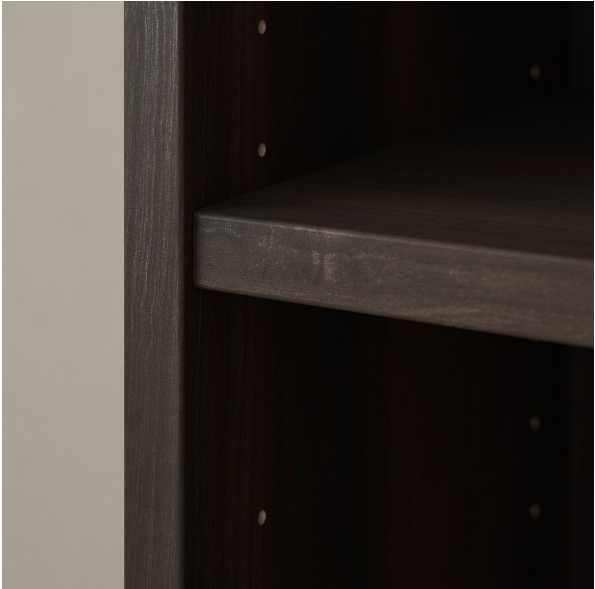 TỦ SÁCH CÓ CỬA BILLY / OXBERG IKEA - NÂU SẪM 80x30x106 cm