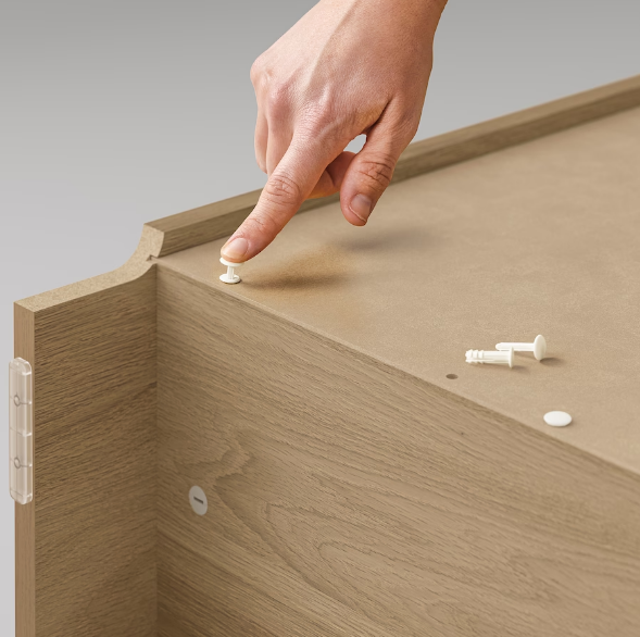 TỦ SÁCH CÓ CỬA BILLY / OXBERG IKEA - SỒI TRẮNG 80x30x202 cm