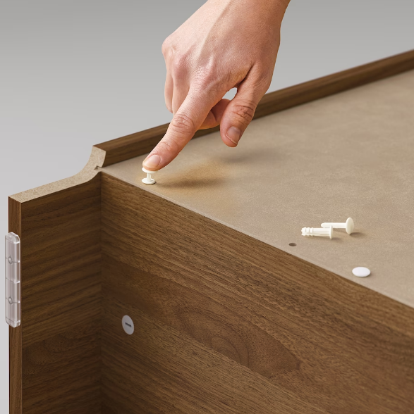 TỦ SÁCH CÓ CỬA KÍNH BILLY / OXBERG IKEA - NÂU 160x30x202 cm